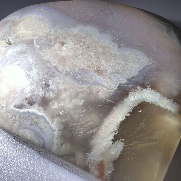 Flower Agate Heart Carving (#3)‎ - Picture 3 of 10